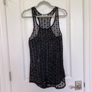 Black bathing suit cover-up